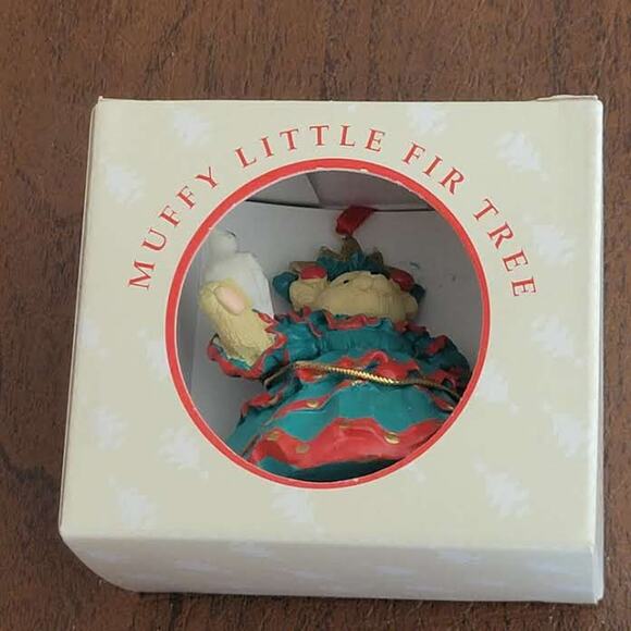 Vintage @1992 Muffy Vanderbear Collection Muffy Little Fir Tree Ornament New - Picture 2 of 12